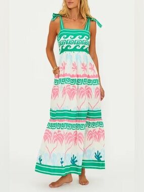 NWT Beach Riot Cami Maxi Sundress in Tropical Palm.